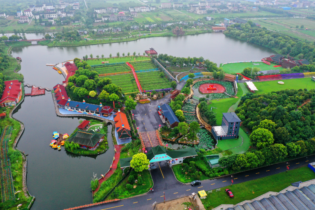 小南湖风景区航拍照.