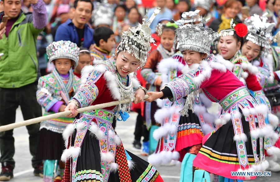 Miao people celebrate traditional New Year in south China's Guangxi ...